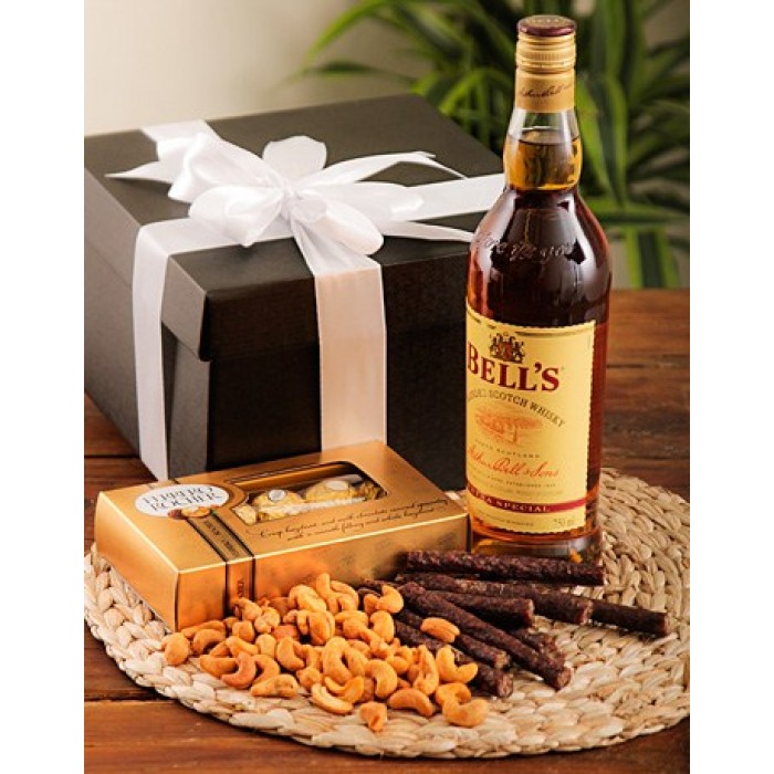 Whiskey, Nuts, Biltong & Chocolate Corporate Hamper